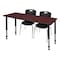 Regency Tables > Height Adjustable > Rectangular Table & Chair Sets, 72 W, 24 L, 23-34 H, Mahogany MT7224MHAPBK40BK - alternate 1
